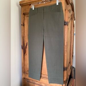 Loft cropped olive green pants